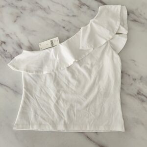 Maeve By Anthropologie One‎ Shoulder Ruffle Tank Tube Top NWT
